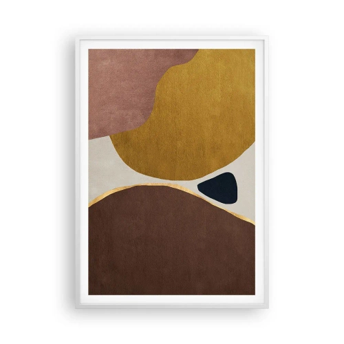 Póster en marco blanco - Abstracción - un lugar en el espacio - 70x100 cm