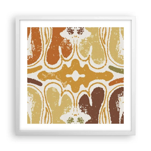 Póster en marco blanco - Abstracción sentimental - 50x50 cm