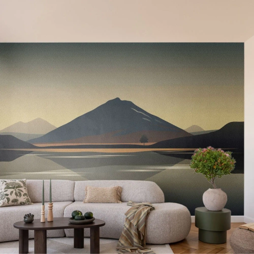 Fotomural Standard Eco - Reflejo de espejo - Iceberg, Pedazo, Paisaje - 500x350 cm