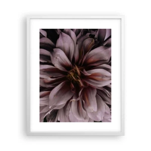 Póster en marco blanco - Corazón floral - 40x50 cm