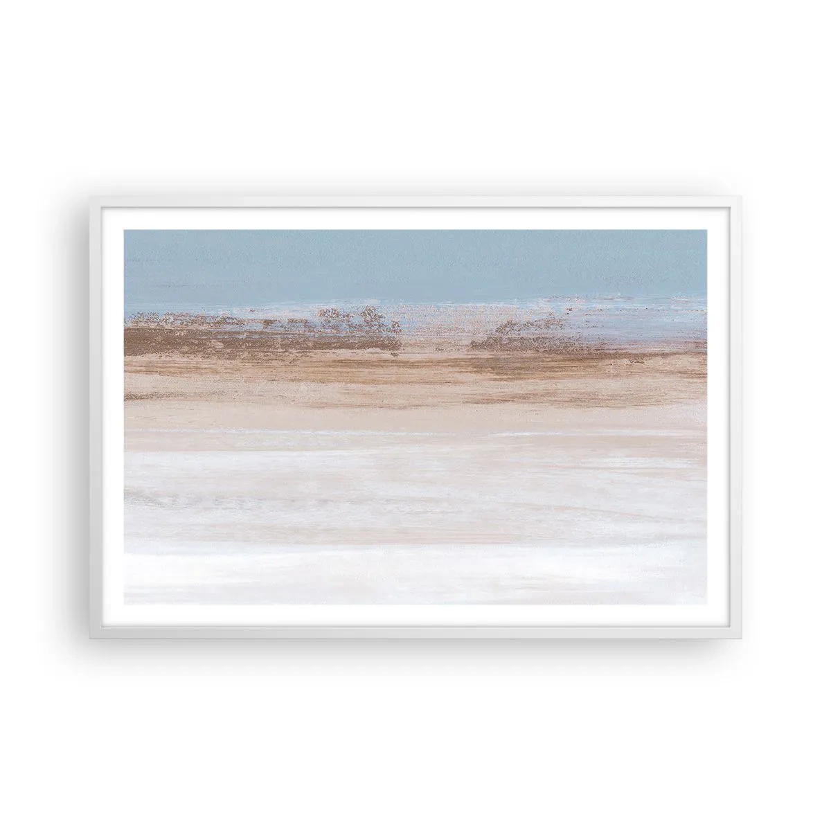 Póster en marco blanco - Paisaje ambiguo - 91x61 cm