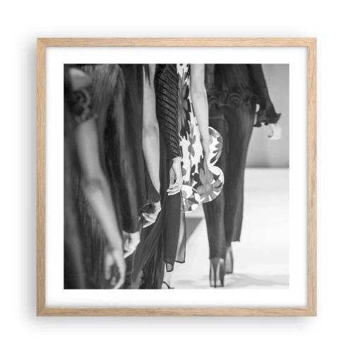 Póster en marco roble claro - Un desfile con estilo - 50x50 cm