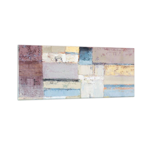 Cuadro sobre vidrio - Impresiones sobre Vidrio - La tranquilidad de la geometría - 100x40 cm