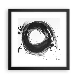 Póster en marco negro - El torbellino de la creación - 30x30 cm