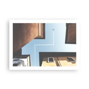 Póster - Por encima del laberinto urbano - 70x50 cm