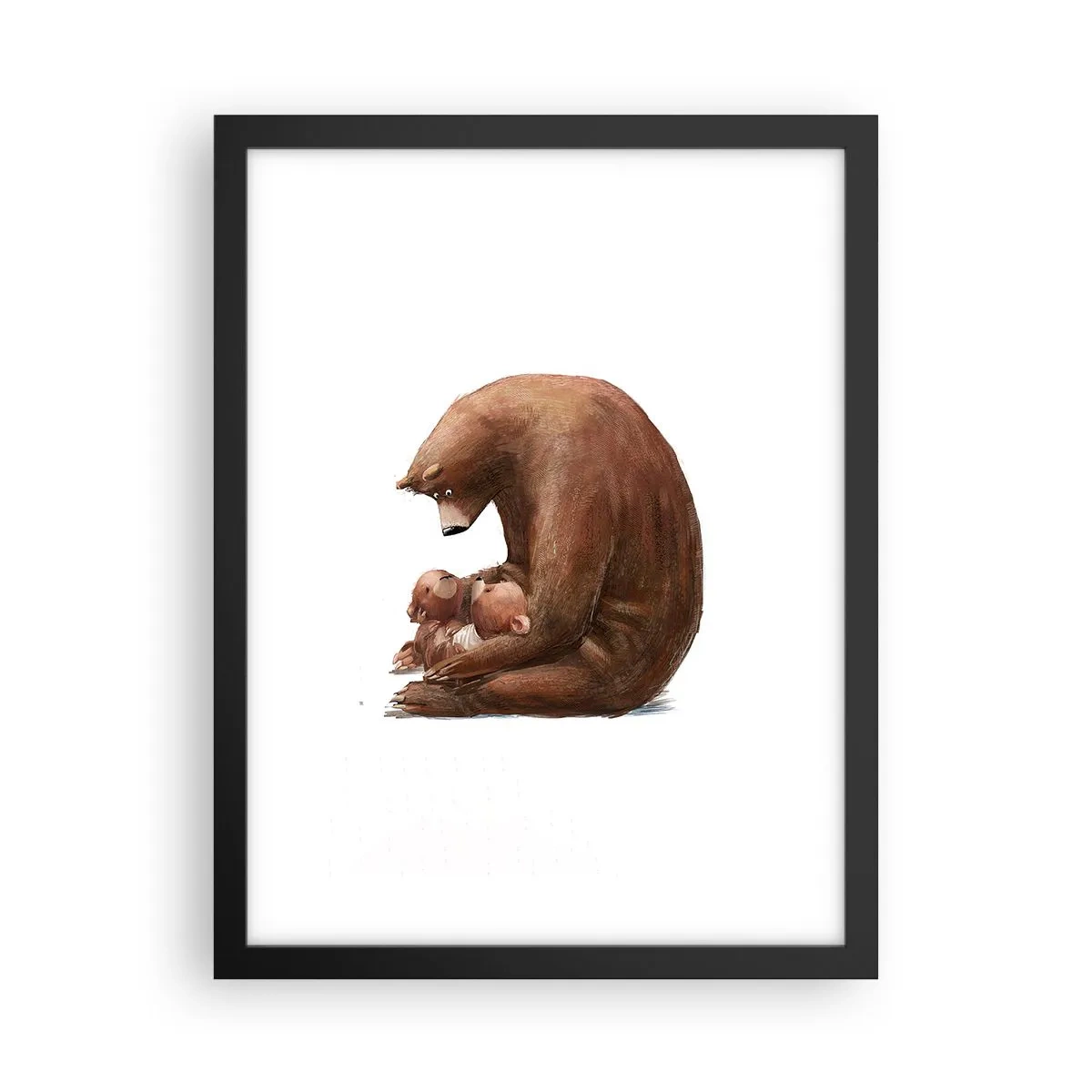 Póster en marco negro - Dulces sueños, niños - 30x40 cm