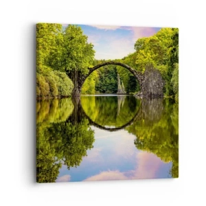 Cuadro sobre lienzo - Impresión de Imagen - En el punto de encuentro de dos mundos - 30x30 cm