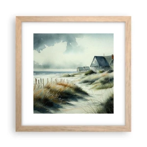 Póster en marco roble claro - Lejos del bullicio - 30x30 cm