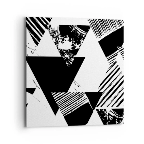 Cuadro sobre lienzo - Impresión de Imagen - Una lluvia de triángulos - 70x70 cm