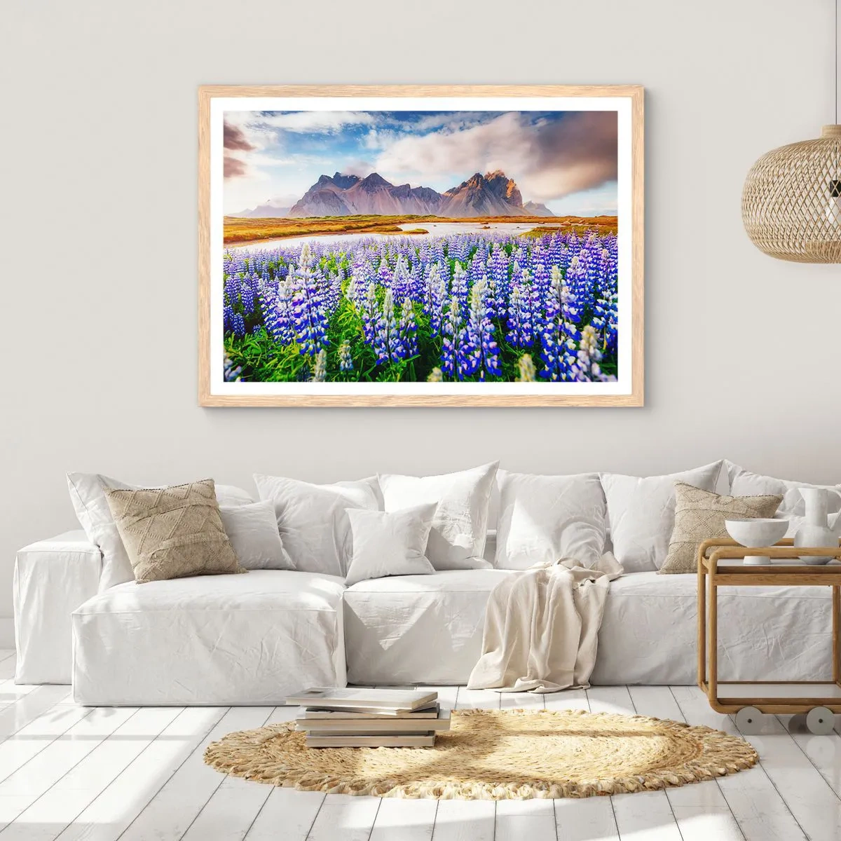 Póster en marco roble claro - La fuerza y la severidad junto a la dulzura - 50x40 cm