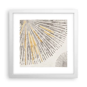 Póster en marco blanco - Belleza lineal - 30x30 cm