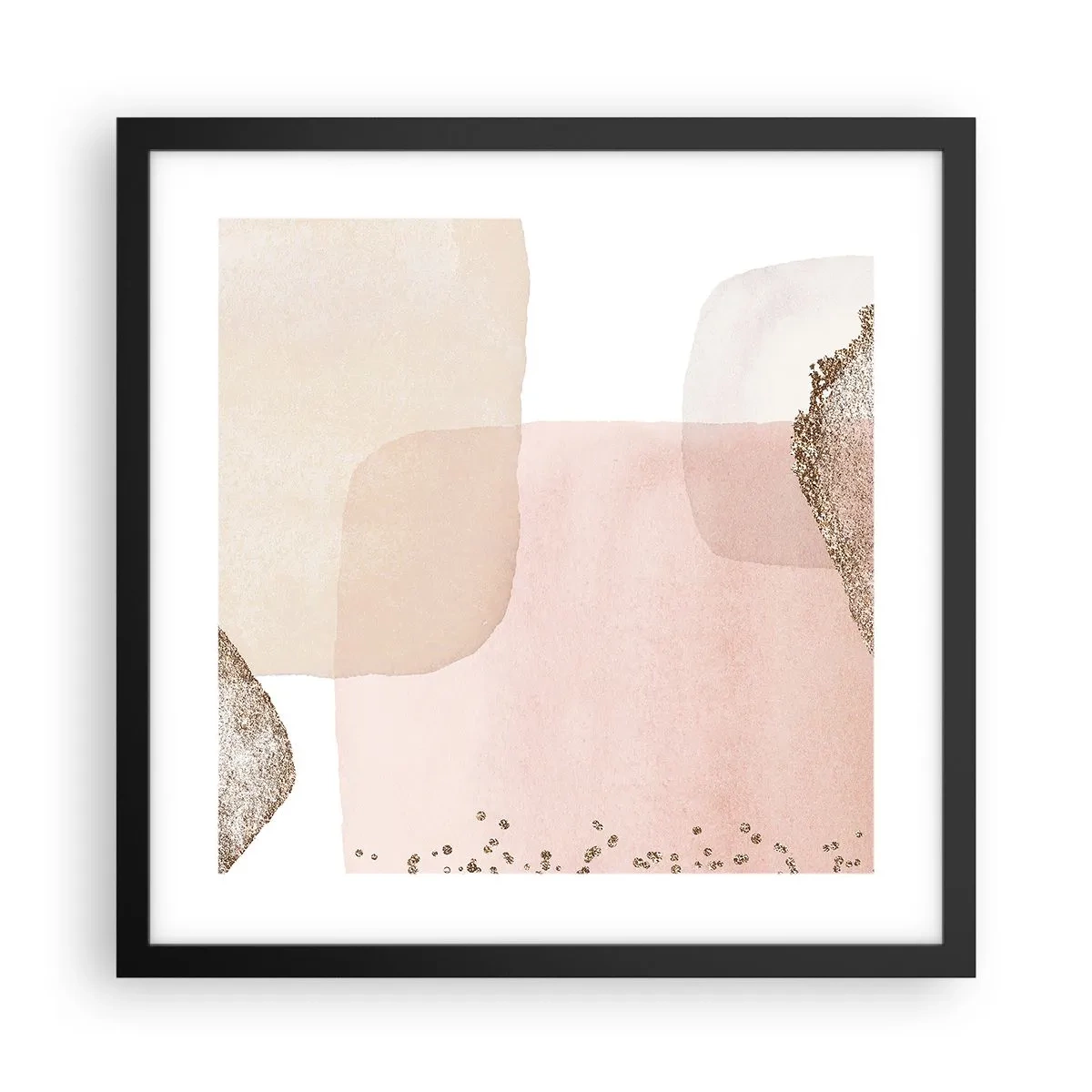 Póster en marco negro - Una mirada a través del color - 40x40 cm