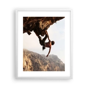 Póster en marco blanco - Un mundo en la roca - 40x50 cm