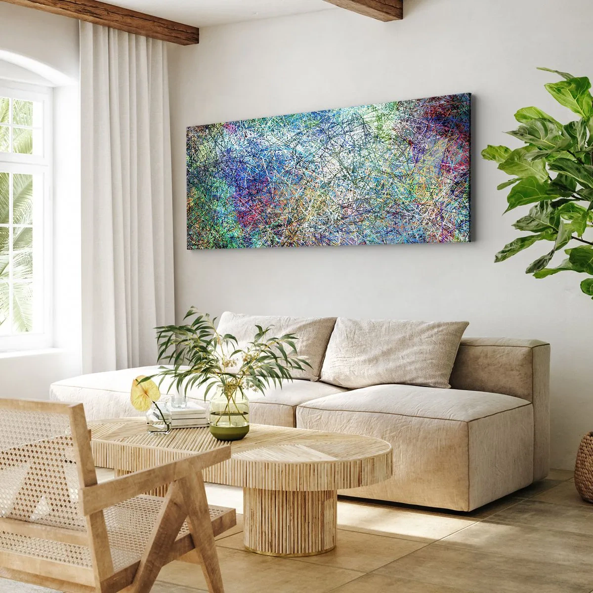Cuadro sobre lienzo - Impresión de Imagen - No es tan fácil - 90x30 cm