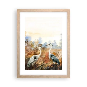 Póster en marco roble claro - ¿A dónde nos dirigimos en otoño? - 30x40 cm