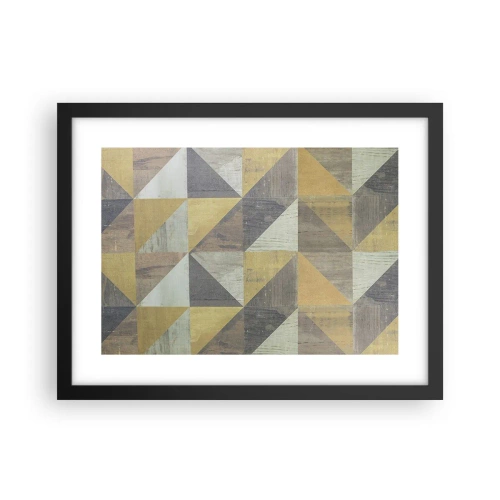 Póster en marco negro - El arte de los triángulos - 40x30 cm