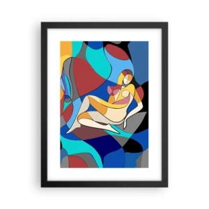Póster en marco negro - Desnudo cubista - 30x40 cm