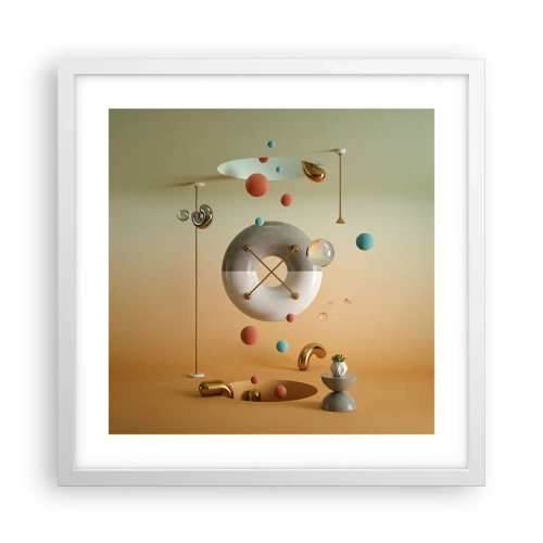 Póster en marco blanco - Todo puede suceder - 40x40 cm