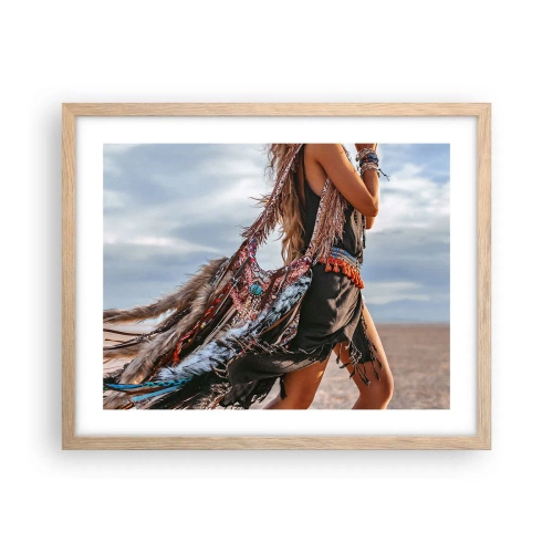 Póster en marco roble claro - La chamana - 50x40 cm