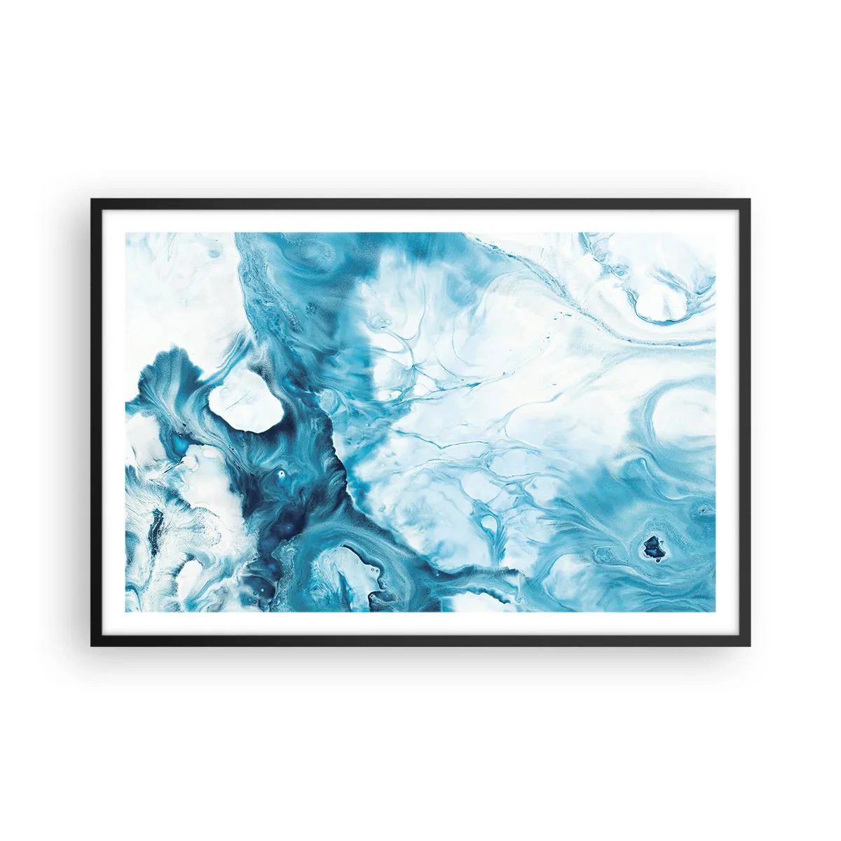 Póster en marco negro - Un concierto azul - 91x61 cm