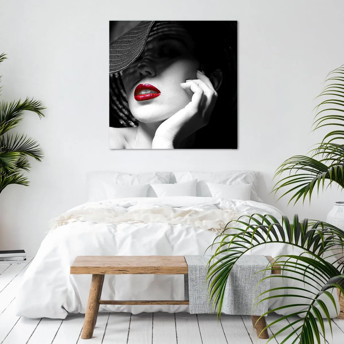 Cuadro sobre lienzo - Impresión de Imagen - Estudio en escarlata - 70x70 cm