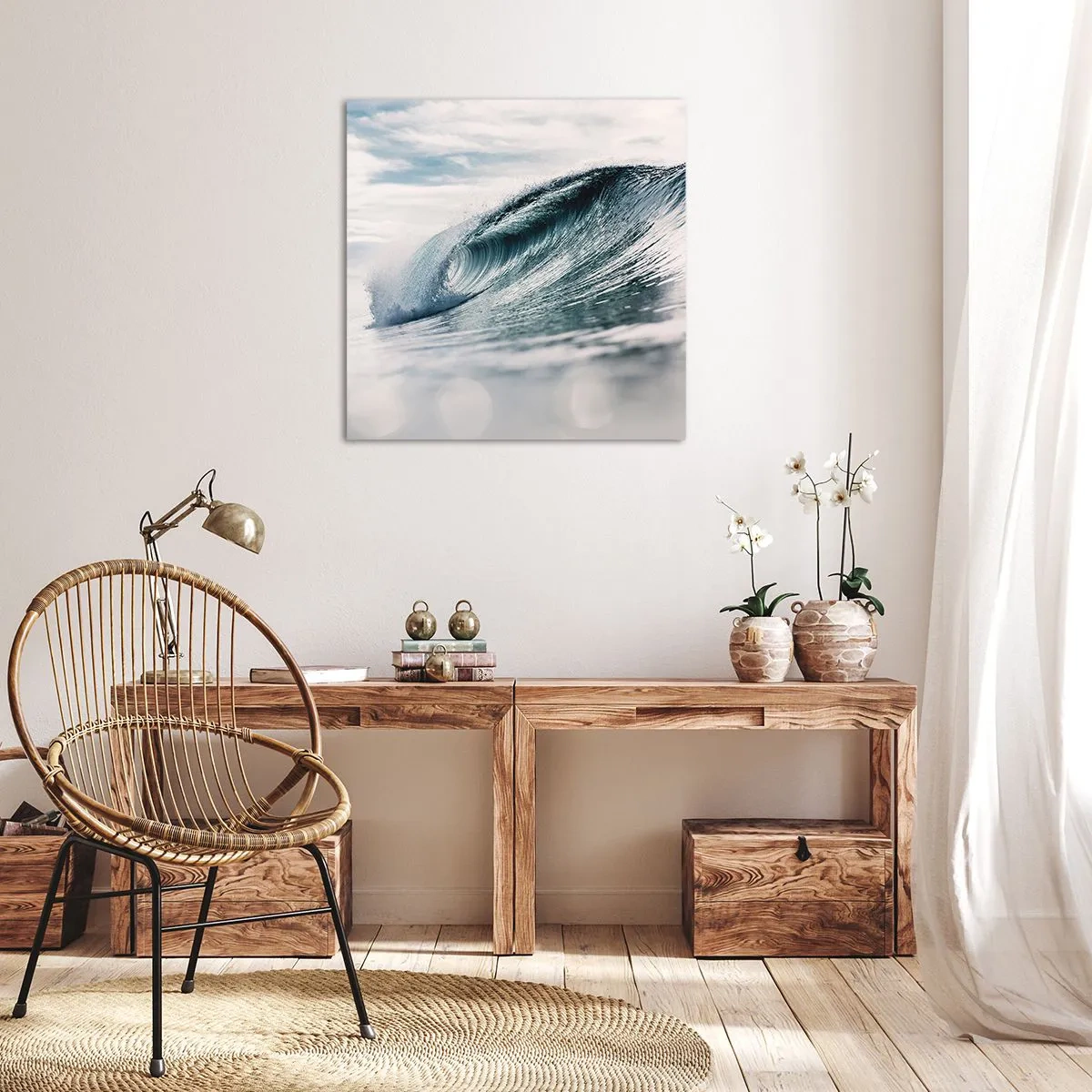 Cuadro sobre lienzo - Impresión de Imagen - La cima del océano - 60x60 cm