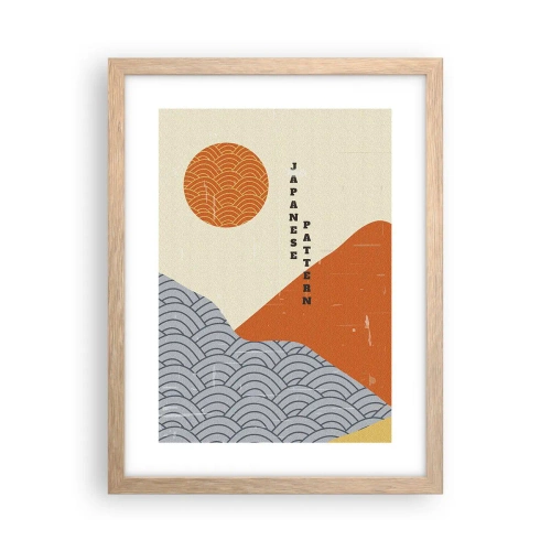 Póster en marco roble claro - En el espíritu japonés - 30x40 cm