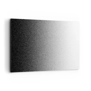 Cuadro sobre lienzo - Impresión de Imagen - Degradado minimalista en blanco y negro en punto - 120x80cm - Hacia la luz - Decoración de pared moderna para salón y dormitorio ARTTOR