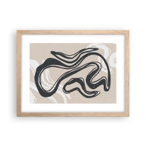 Póster en marco roble claro - Expresión multiplicada - 40x30 cm