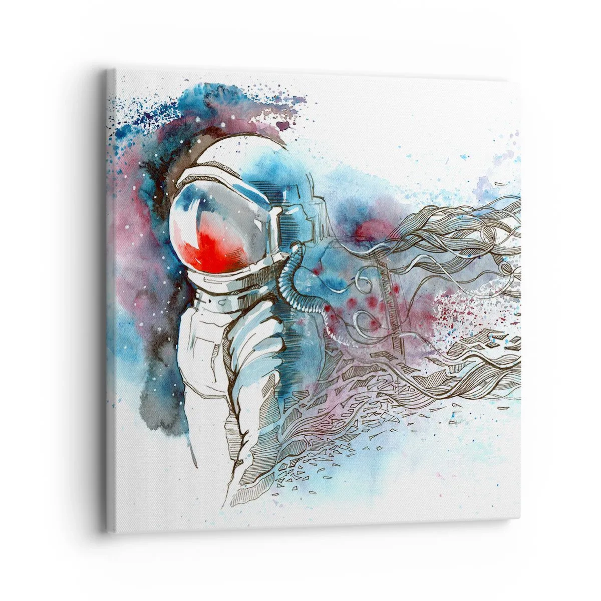 Cuadro sobre lienzo - Impresión de Imagen - A solas con el cosmos - 30x30 cm