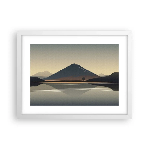 Póster en marco blanco - Reflejo de espejo - 40x30 cm