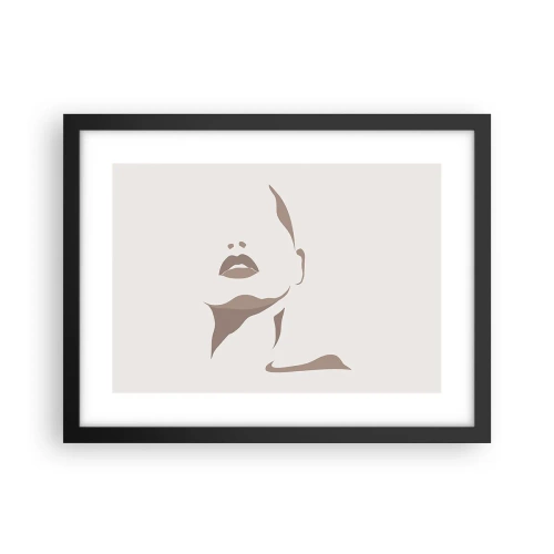 Póster en marco negro - Creación a partir de la luz y la sombra - 40x30 cm