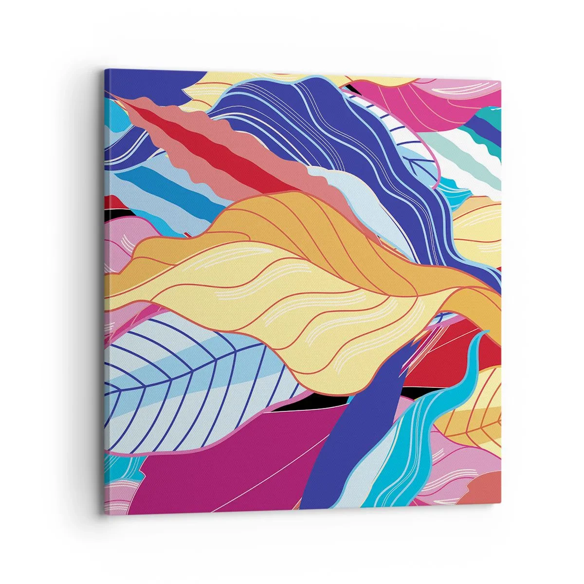 Cuadro sobre lienzo - Impresión de Imagen - Desorden colorido - 70x70 cm