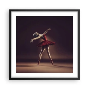 Póster en marco negro - Primera bailarina - 50x50 cm