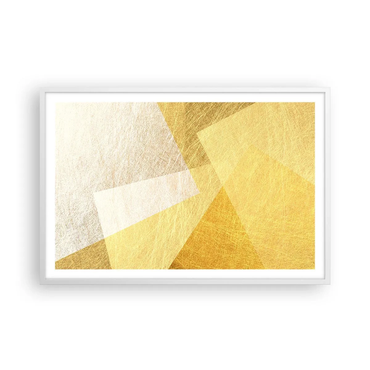 Póster en marco blanco - Tiempo de geometría - 91x61 cm