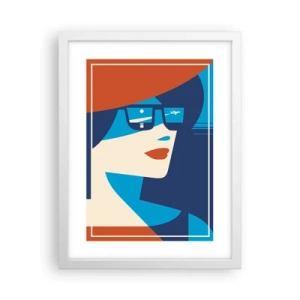 Póster en marco blanco - Cartel de vacaciones - 30x40 cm