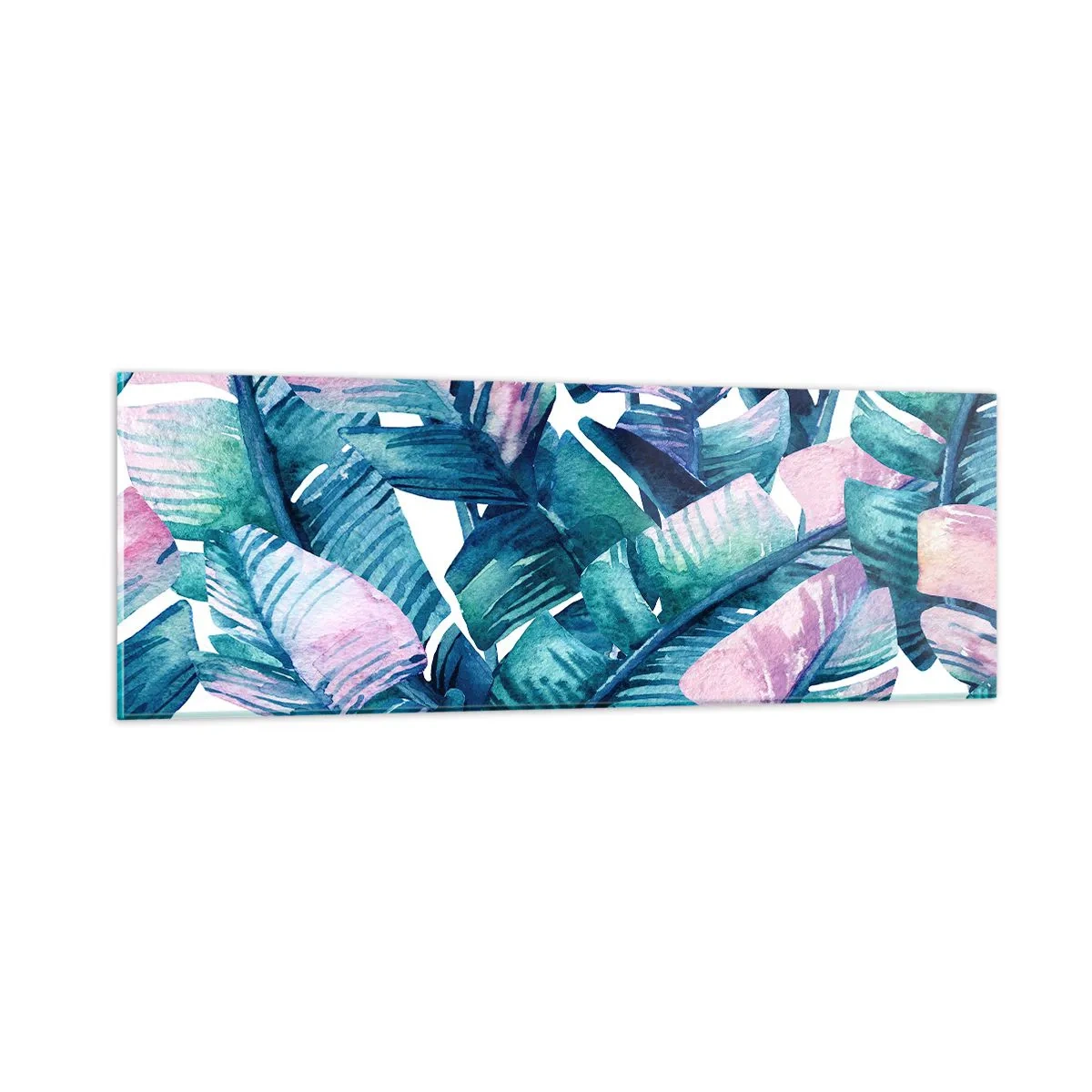 Cuadro sobre vidrio - Impresiones sobre Vidrio - En una plantación de plátanos - 90x30 cm