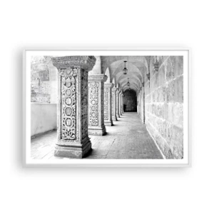 Póster en marco blanco - ¿Y adónde nos llevará...? - 100x70 cm