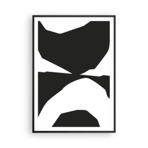 Póster en marco negro - Positivo-negativo - 70x100 cm