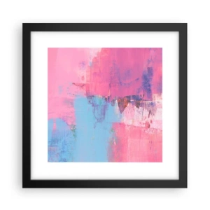 Póster en marco negro - Rosa, azul y una pizca de luz - 30x30 cm