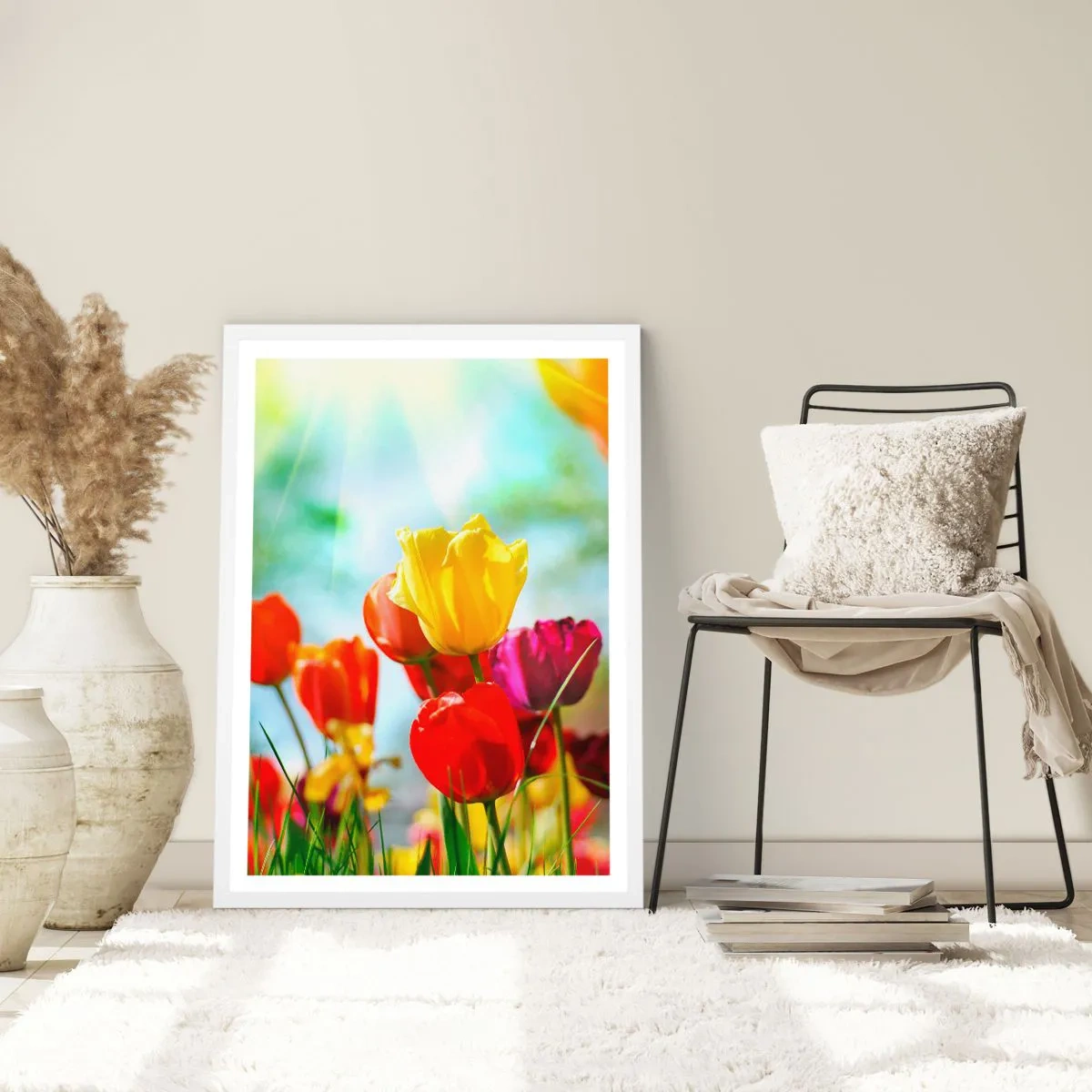 Póster en marco blanco - Todos los tonos del sol - 61x91 cm