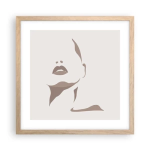 Póster en marco roble claro - Creación a partir de la luz y la sombra - 40x40 cm