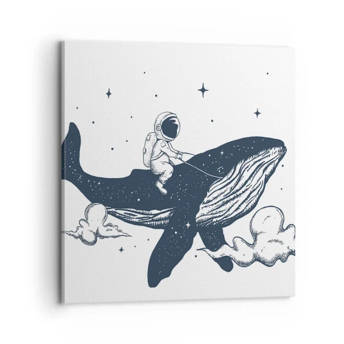 Cuadro sobre lienzo - Impresión de Imagen - Una aventura cósmica - 70x70 cm