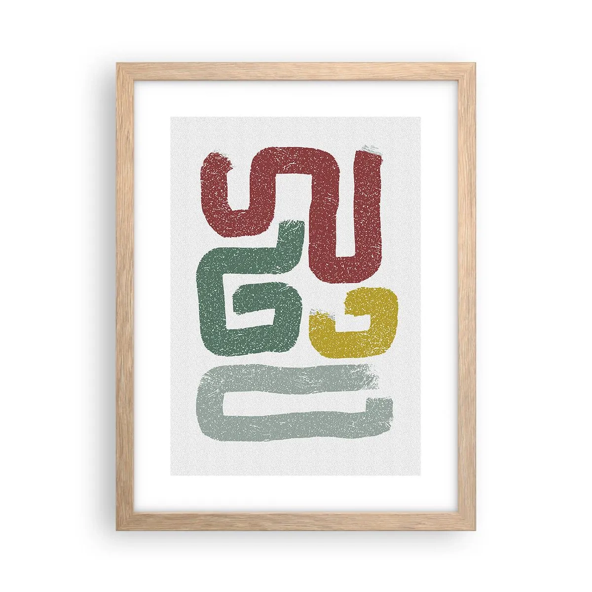 Póster en marco roble claro - En un idioma desconocido - 30x40 cm