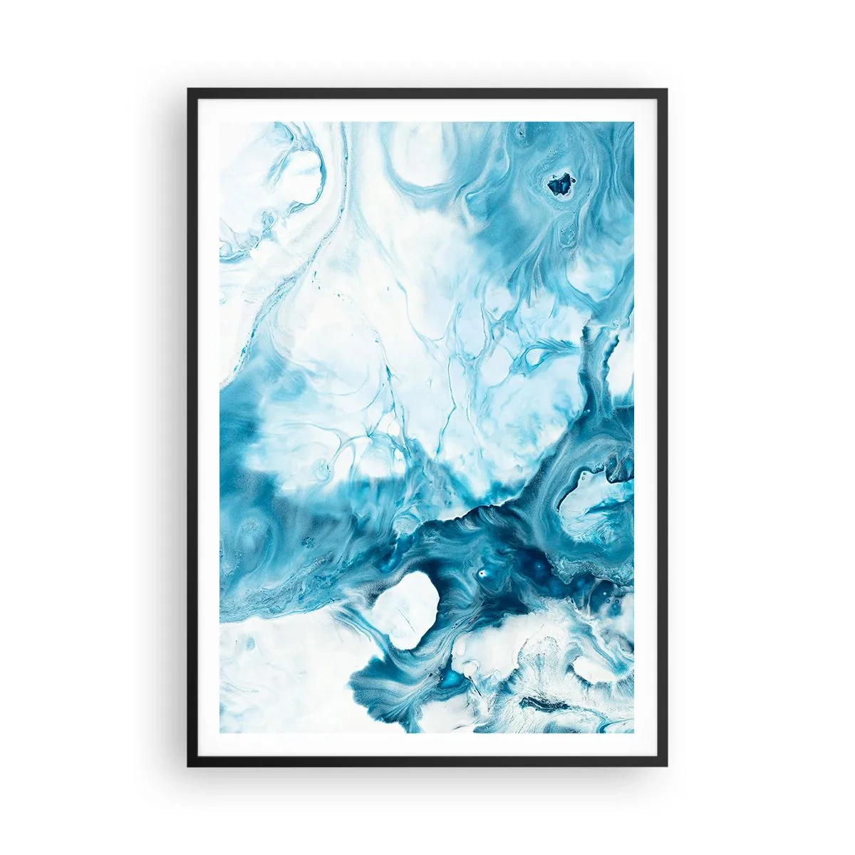 Póster en marco negro - Un concierto azul - 70x100 cm