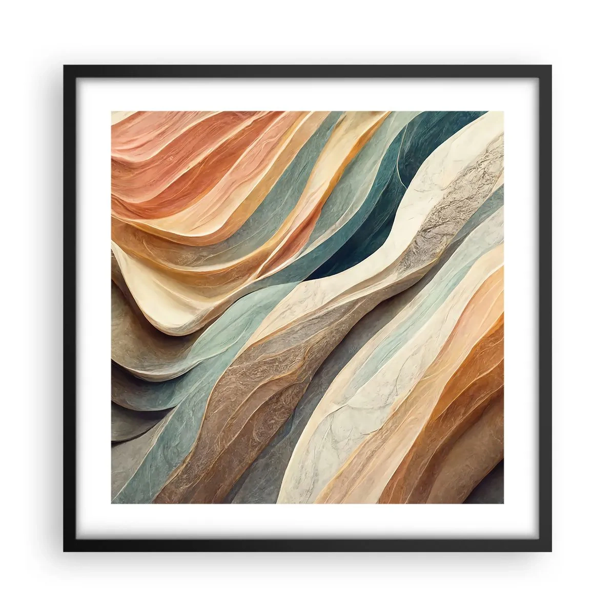 Póster en marco negro - Momentos previos al cambio - 50x50 cm