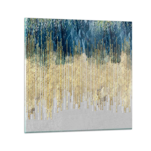Cuadro sobre vidrio - Impresiones sobre Vidrio - Frontera de líneas doradas - 30x30 cm