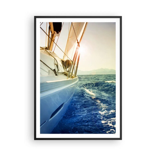 Póster en marco negro - Para una aventura - 70x100 cm