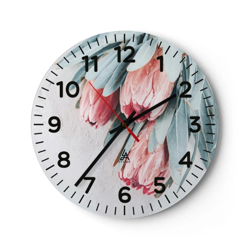 Reloj de pared - Reloj de vidrio - Avergonzada de su propia belleza - 40x40 cm