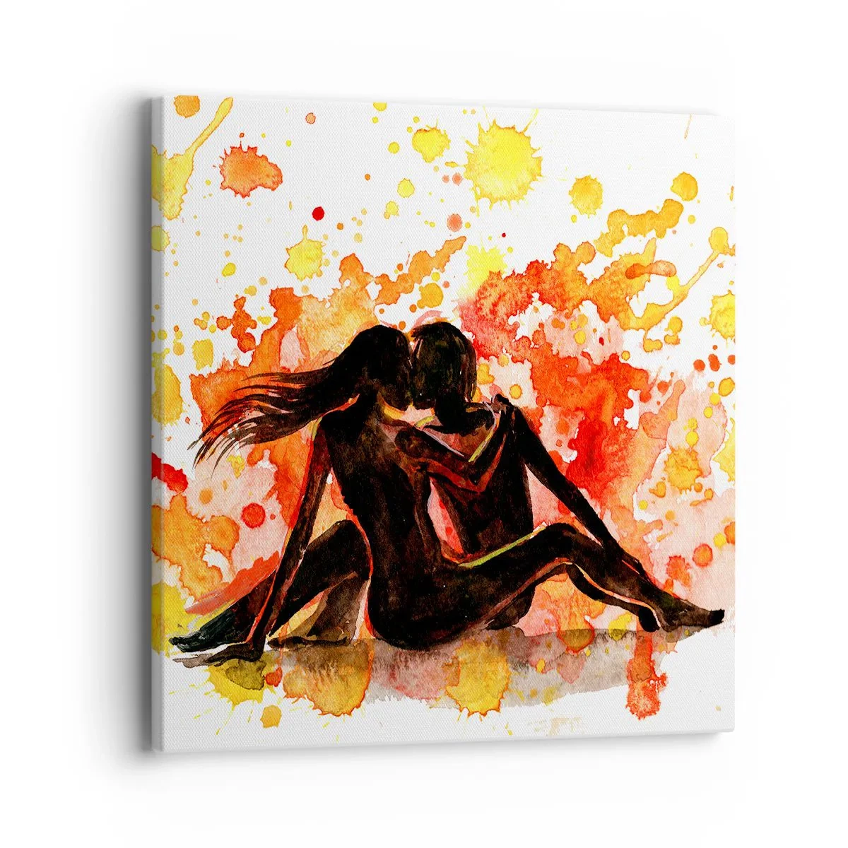 Cuadro sobre lienzo - Impresión de Imagen - Momento romántico - 40x40 cm